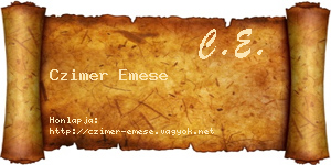 Czimer Emese névjegykártya